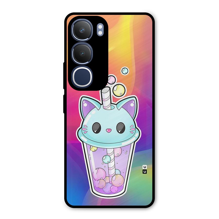 Cat Drink Metal Back Case for Vivo Y29