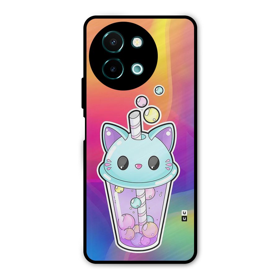 Cat Drink Metal Back Case for Vivo Y58