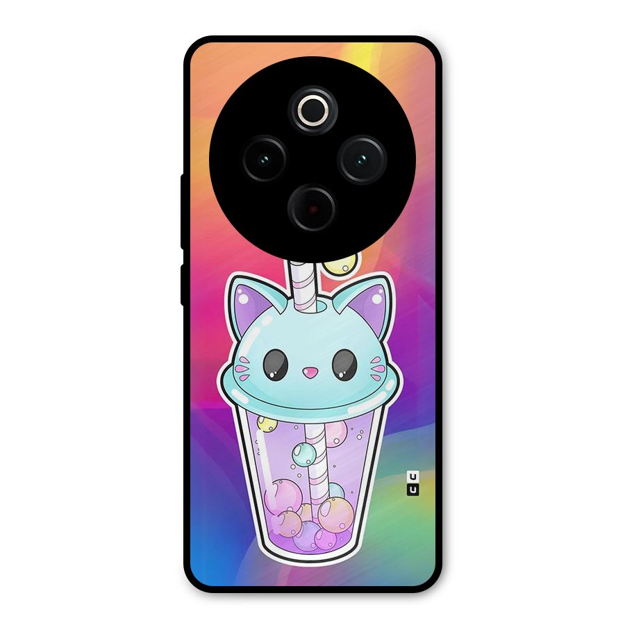 Cat Drink Metal Back Case for iQOO Z10