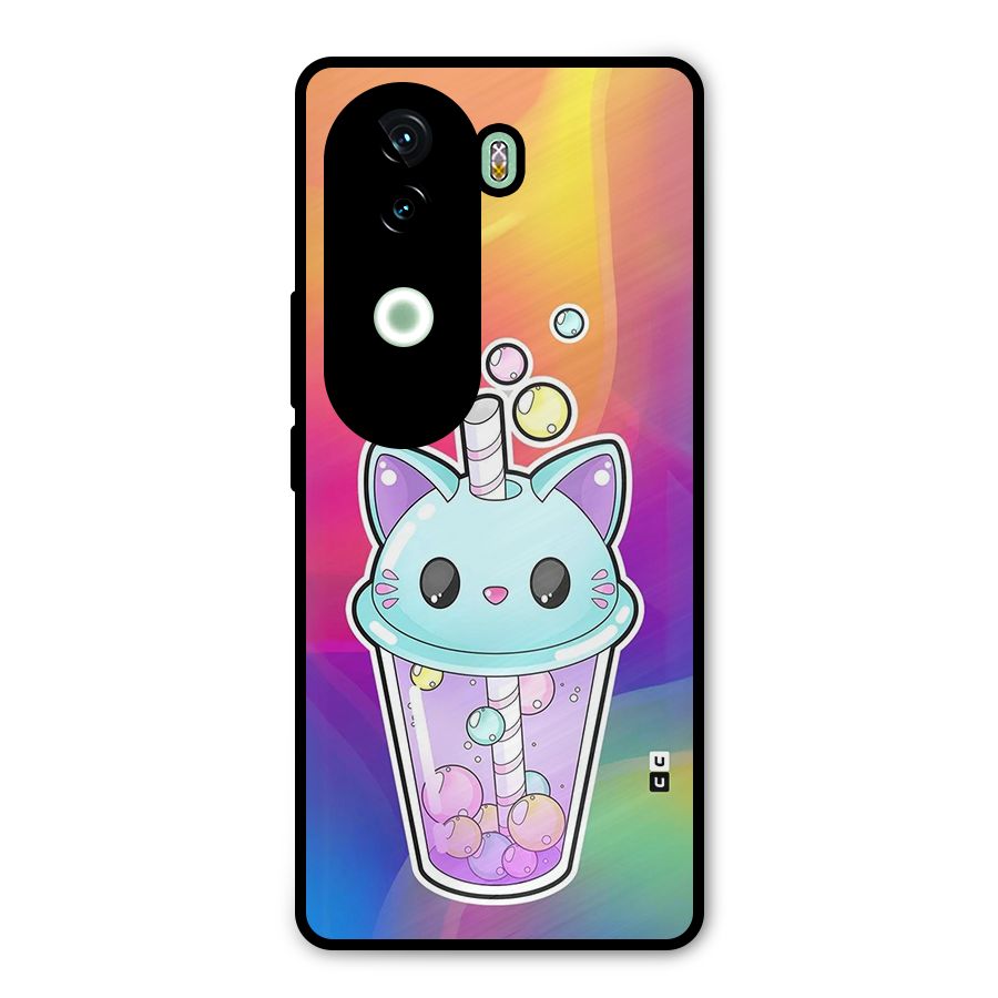 Cat Drink Metal Back Case for iQOO Z9s