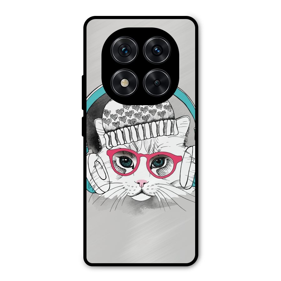 Cat Headphones Metal Back Case for Poco X7