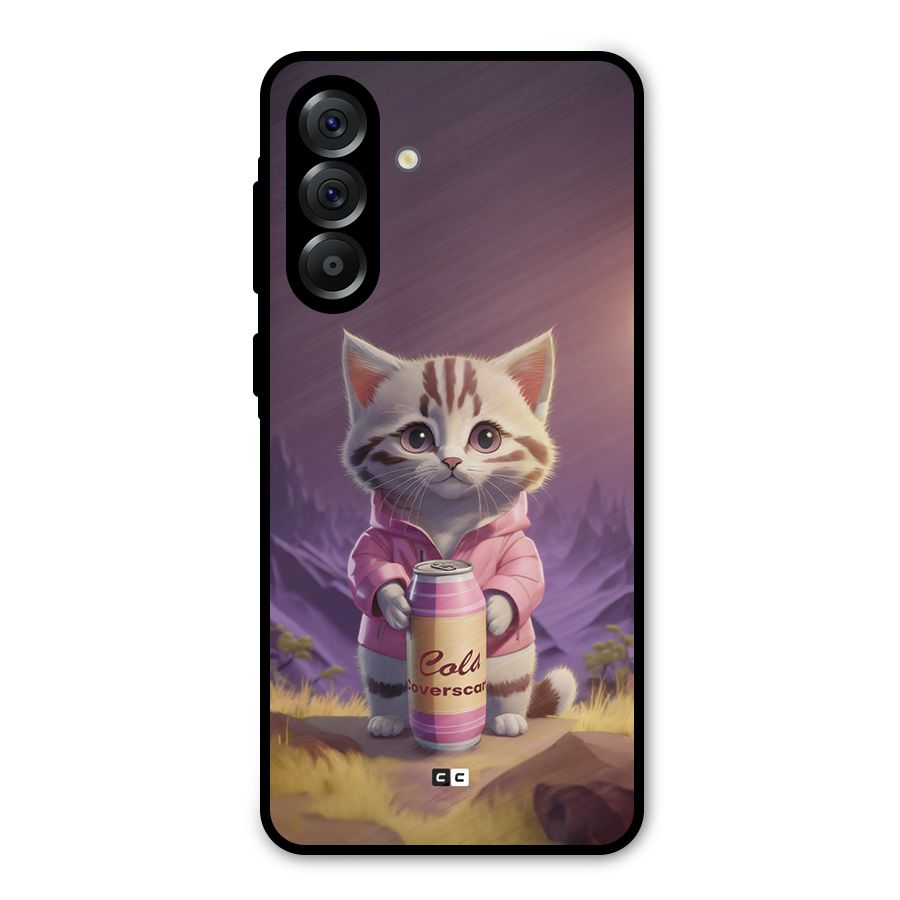 Cat Holding Can Metal Back Case for Galaxy A36