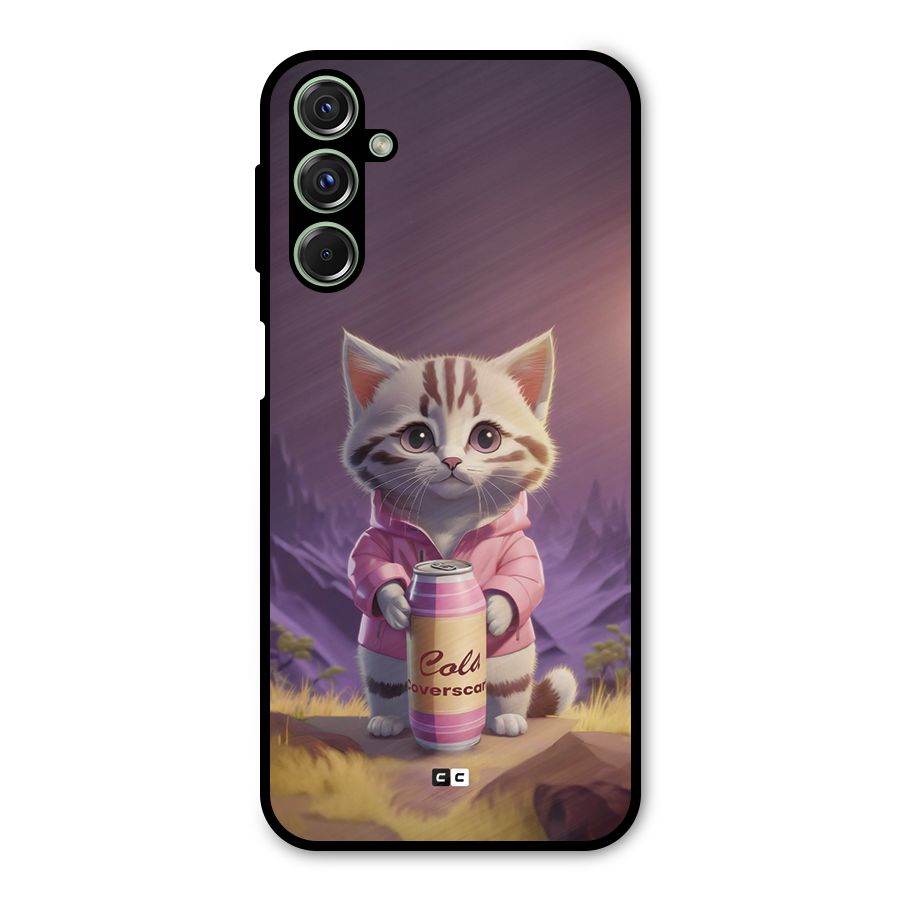 Cat Holding Can Metal Back Case for Galaxy M34