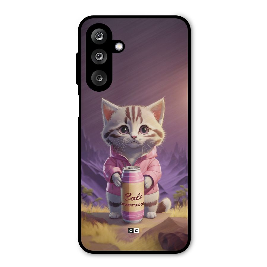 Cat Holding Can Metal Back Case for Galaxy M36