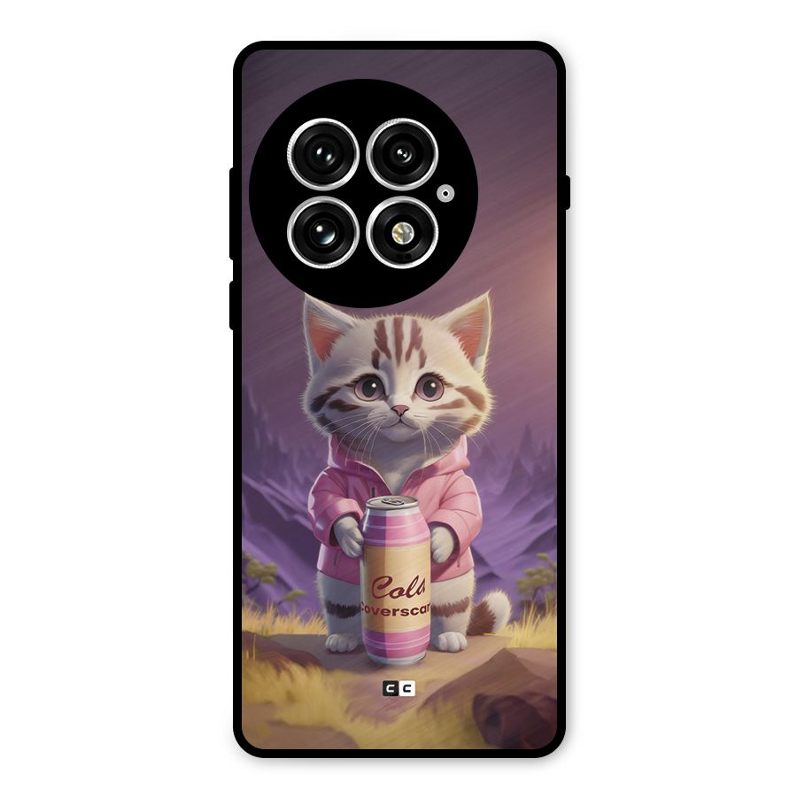 Cat Holding Can Metal Back Case for OnePlus 13