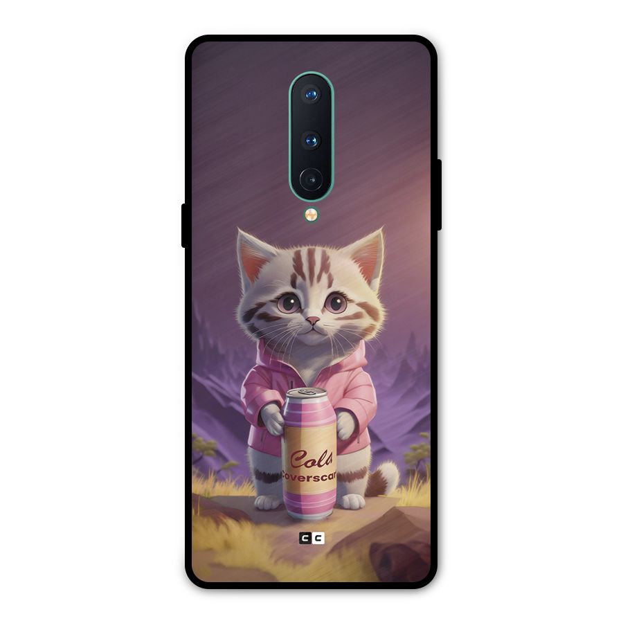 Cat Holding Can Metal Back Case for OnePlus 8