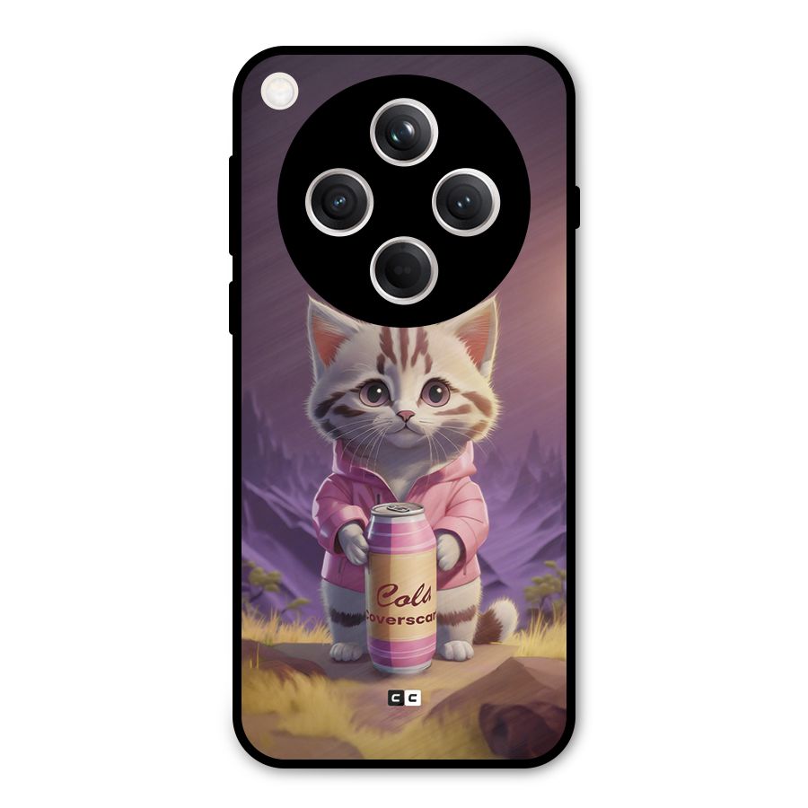 Cat Holding Can Metal Back Case for Oppo Find X8
