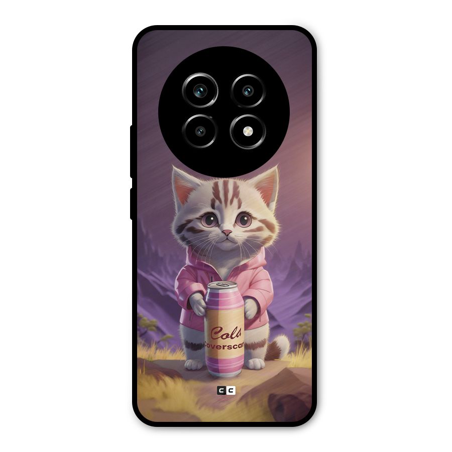 Cat Holding Can Metal Back Case for Realme 13 Pro