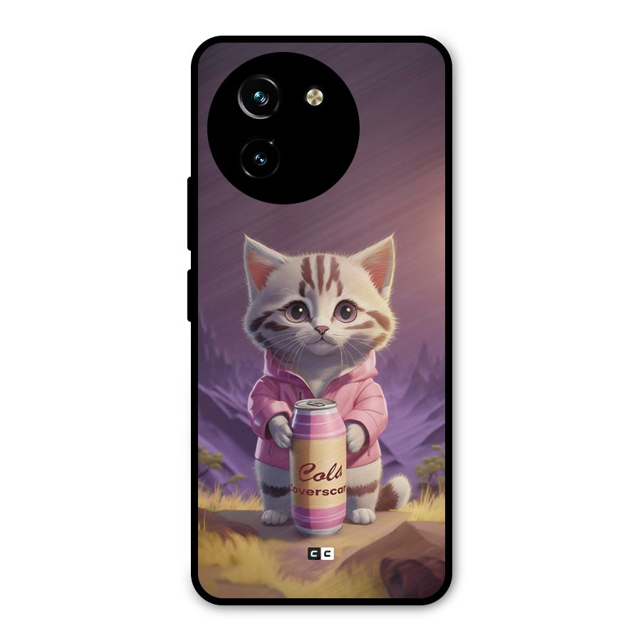 Cat Holding Can Metal Back Case for Vivo T3x