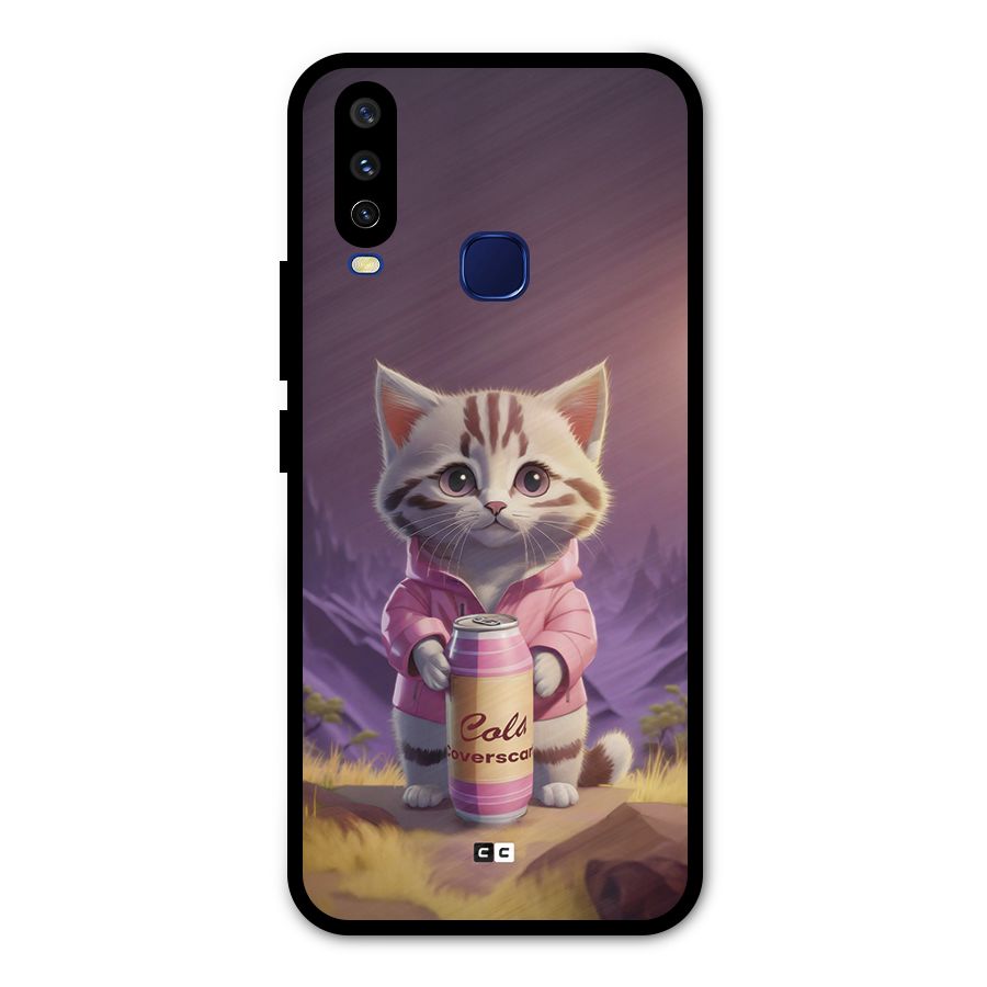 Cat Holding Can Metal Back Case for Vivo V17