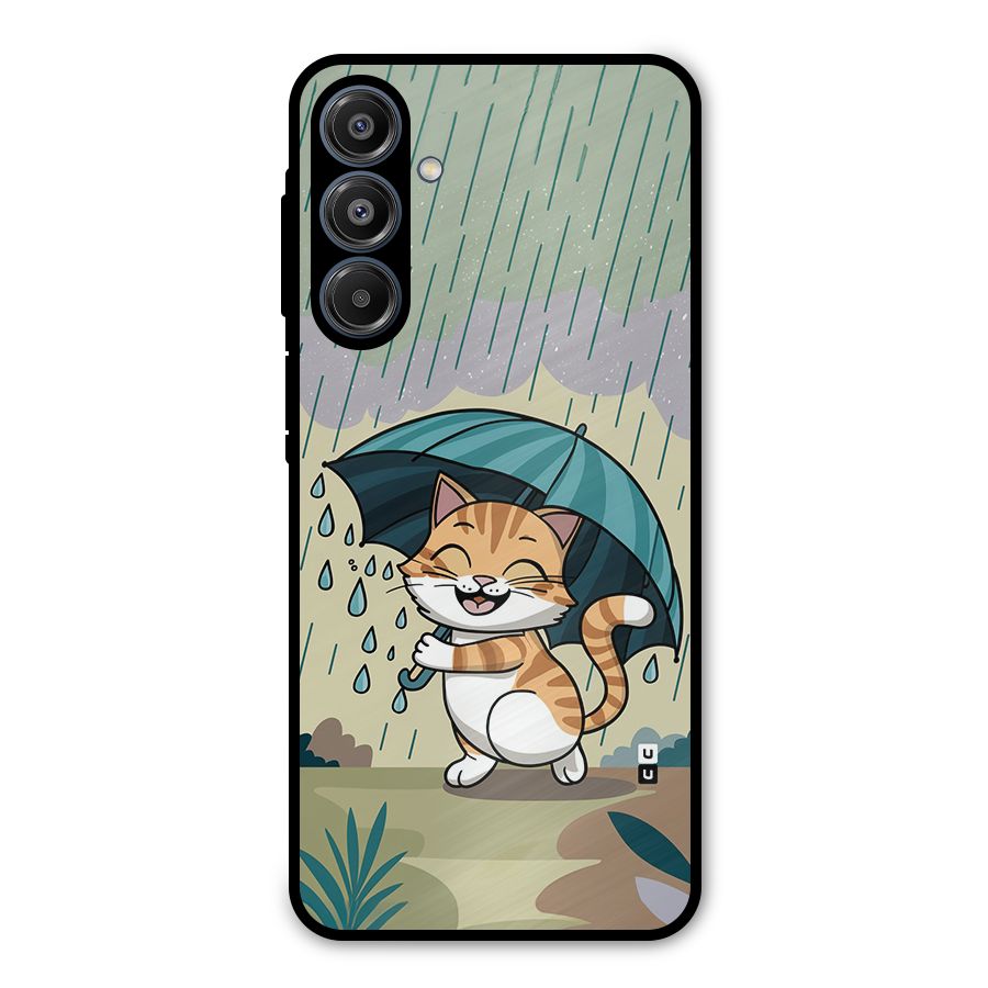 Cat In Rain Metal Back Case for Galaxy A16 5G