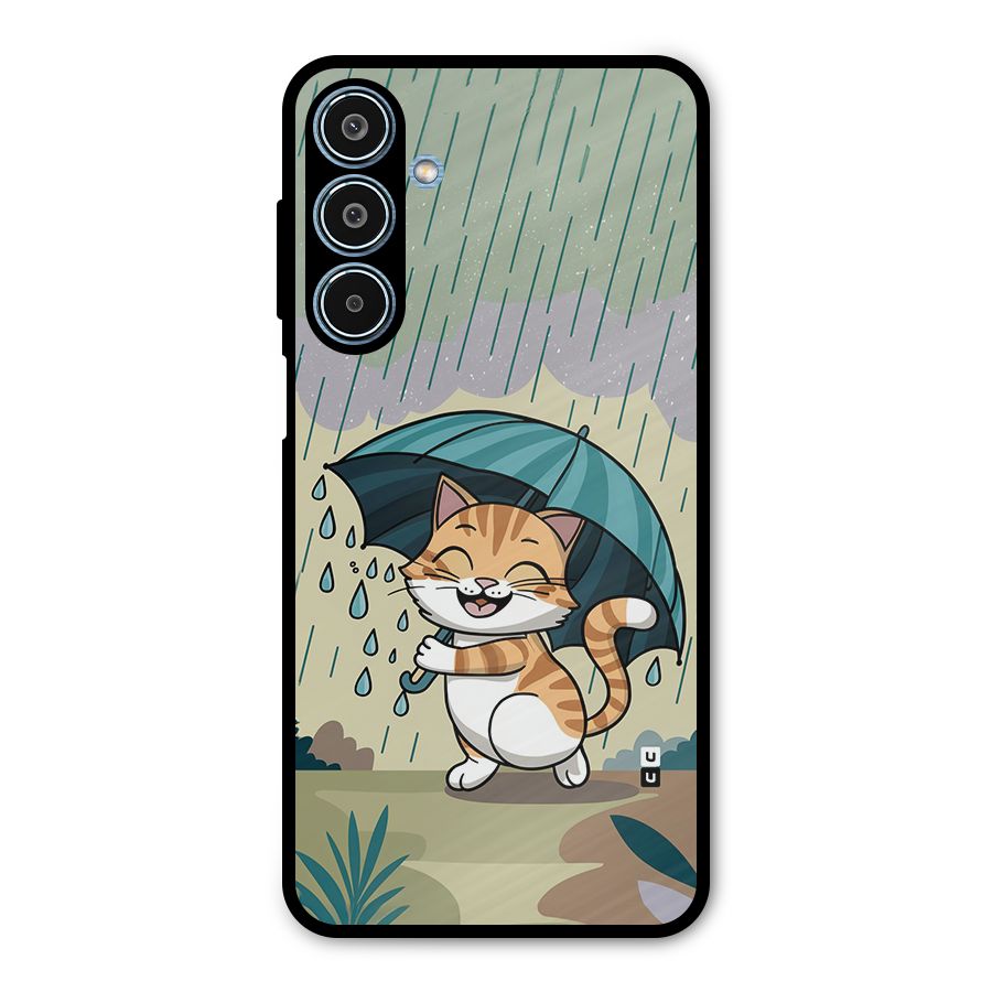Cat In Rain Metal Back Case for Galaxy M35