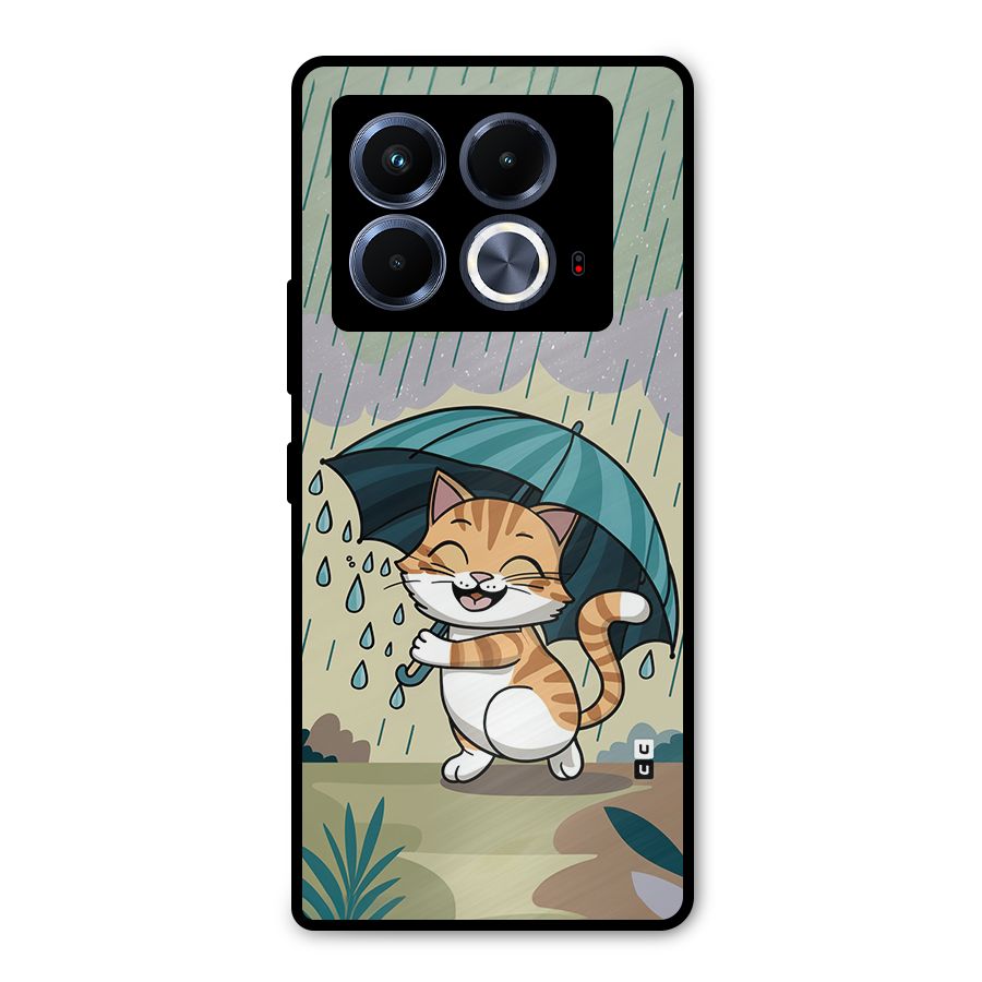 Cat In Rain Metal Back Case for Infinix Note 40 5G