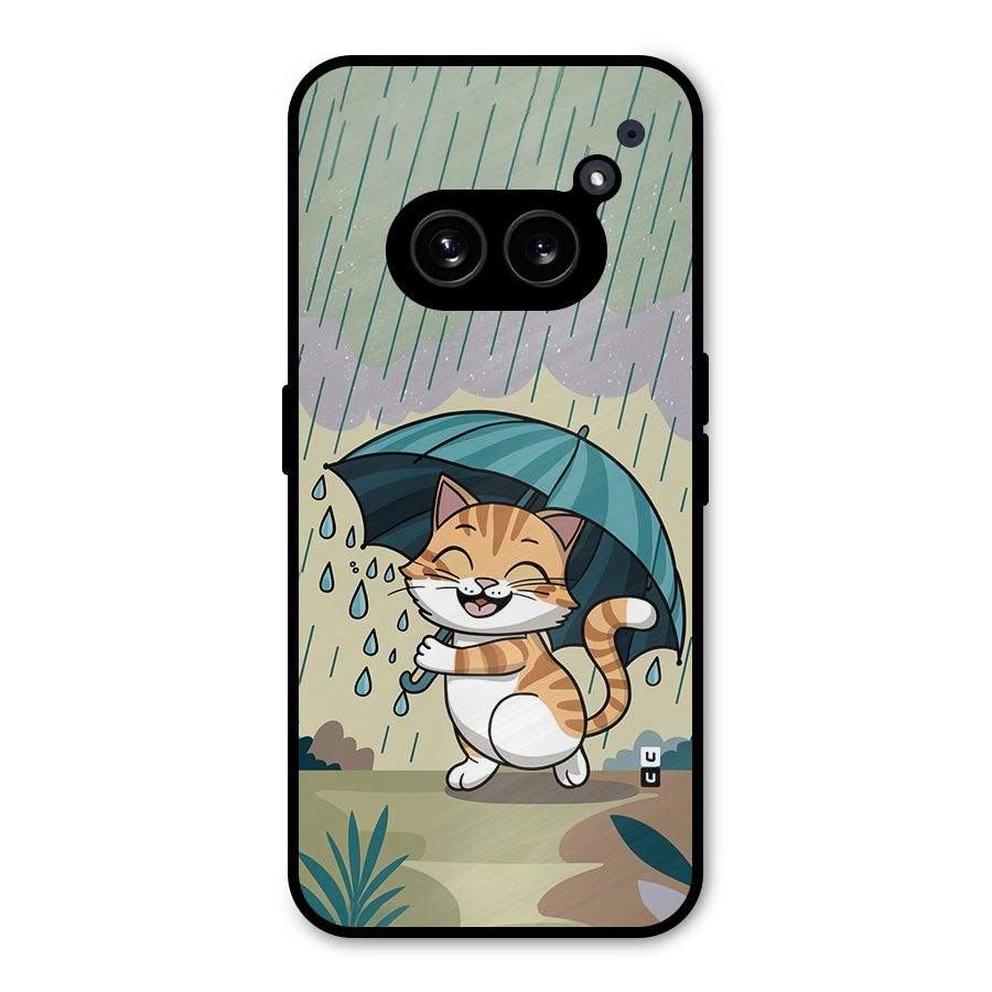 Cat In Rain Metal Back Case for Nothing Phone 2a Plus