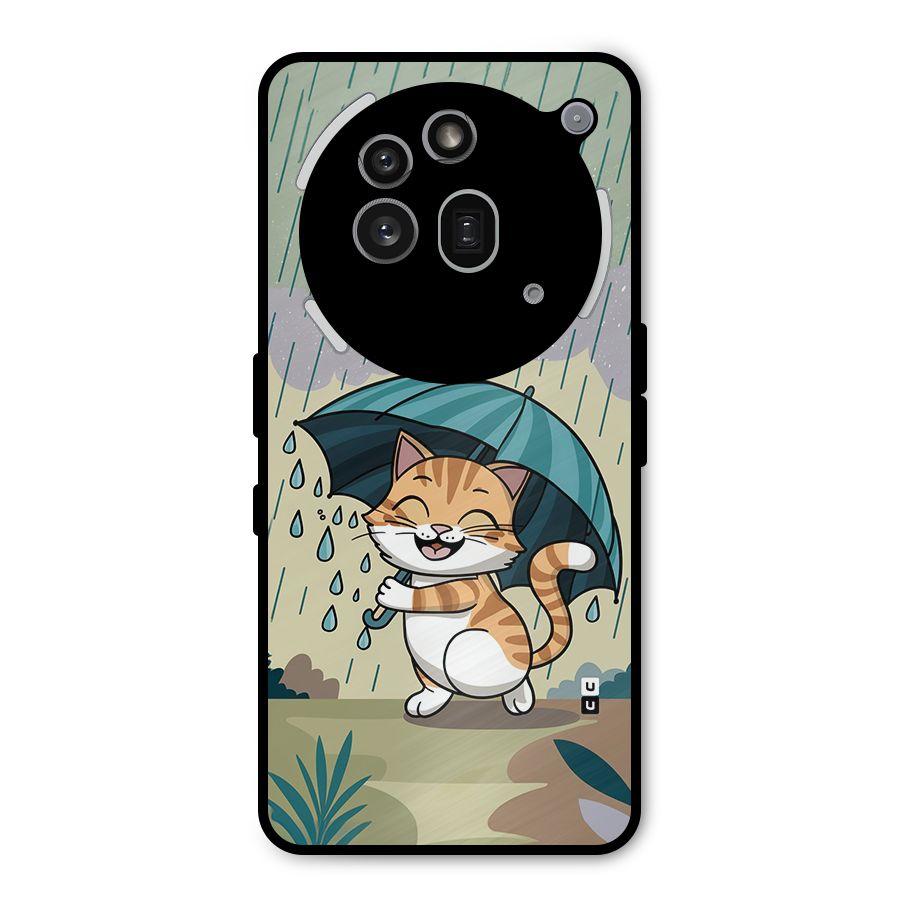 Cat In Rain Metal Back Case for Nothing Phone 3a Pro