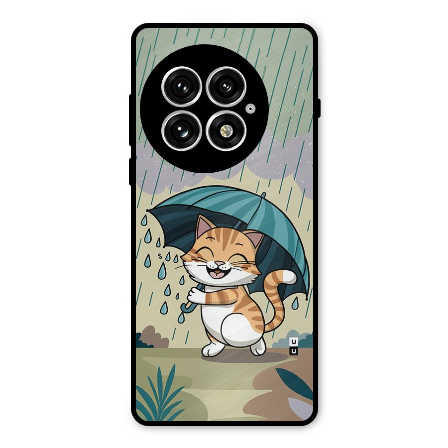 Cat In Rain Metal Back Case for OnePlus 13