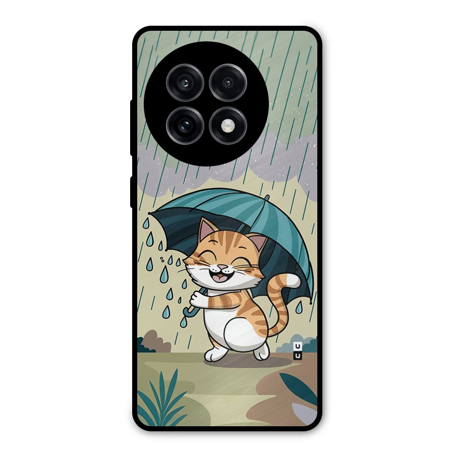 Cat In Rain Metal Back Case for OnePlus 13R