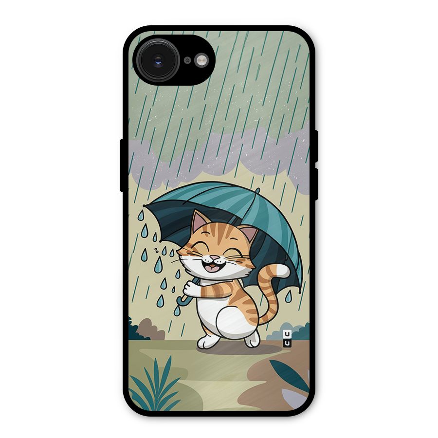 Cat In Rain Metal Back Case for iPhone 16e