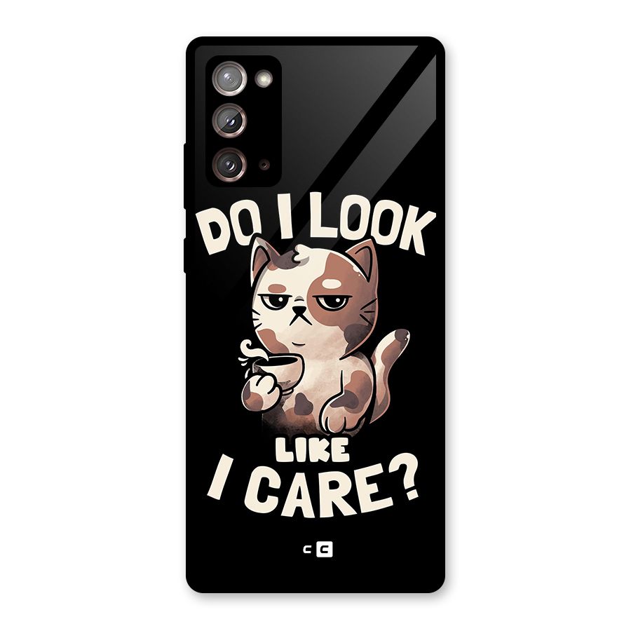 Cat Look Like Care Glass Back Case for Galaxy Note 20