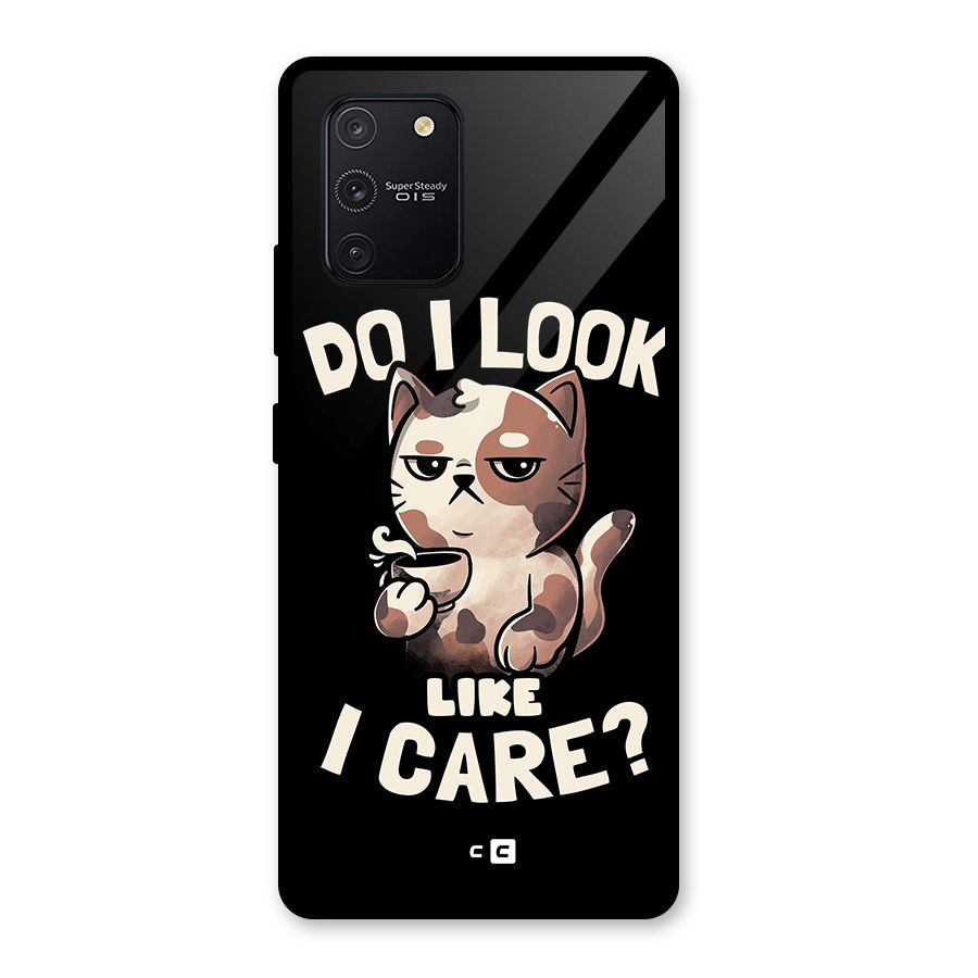 Cat Look Like Care Glass Back Case for Galaxy S10 Lite
