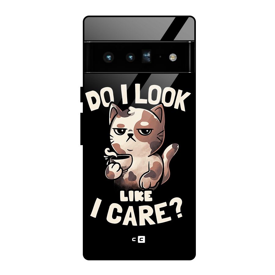 Cat Look Like Care Glass Back Case for Google Pixel 6 Pro