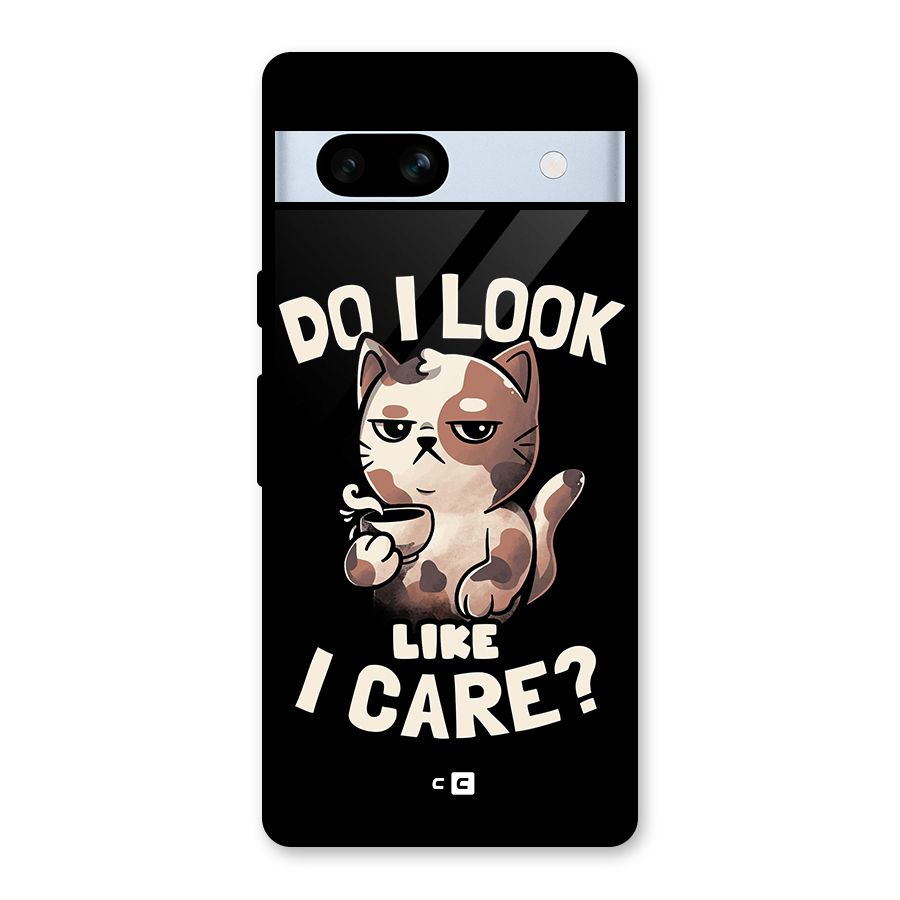 Cat Look Like Care Glass Back Case for Google Pixel 7a