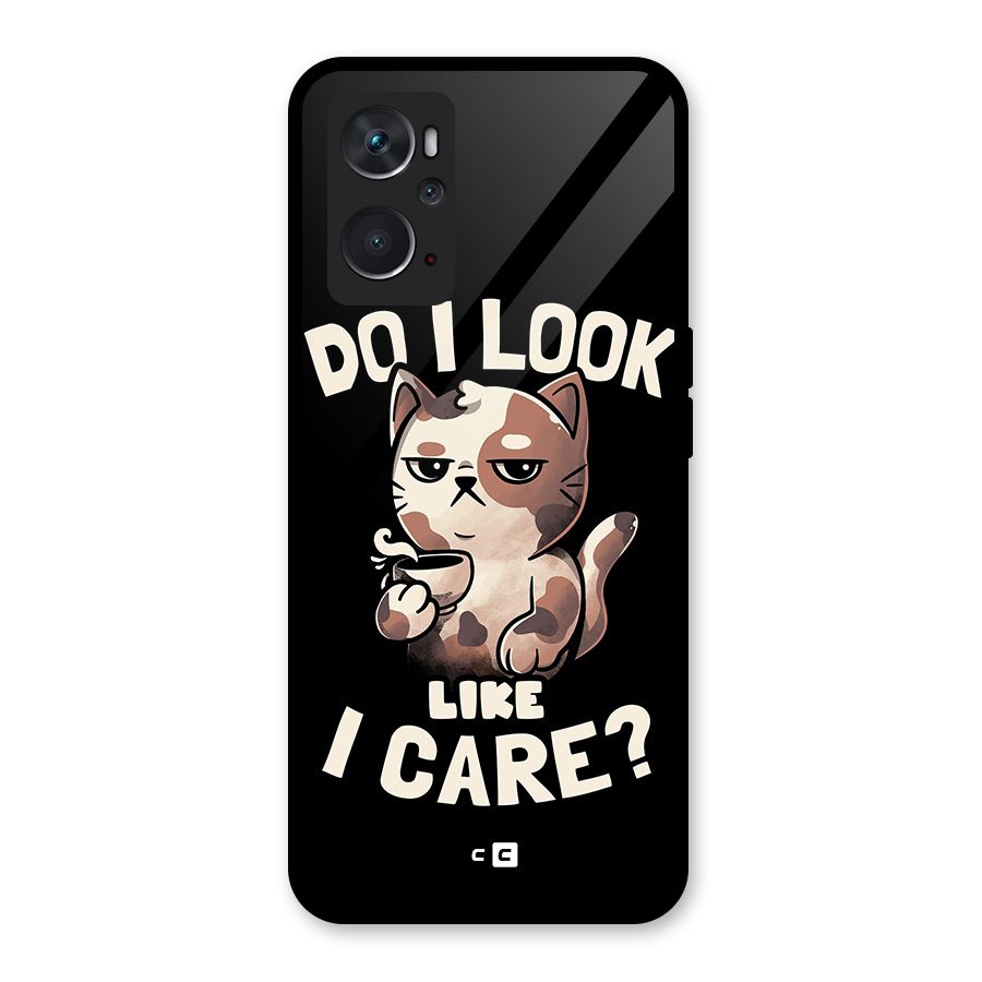 Cat Look Like Care Glass Back Case for Oppo K10 4G