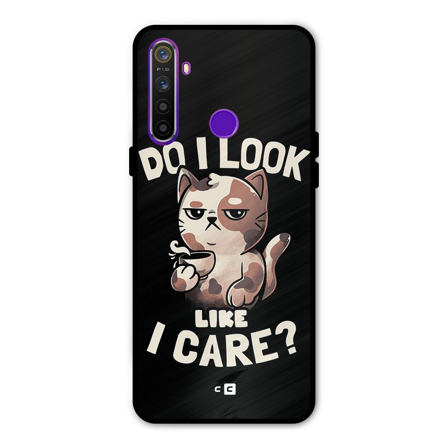 Cat Look Like Care Glass Back Case for Realme 5s