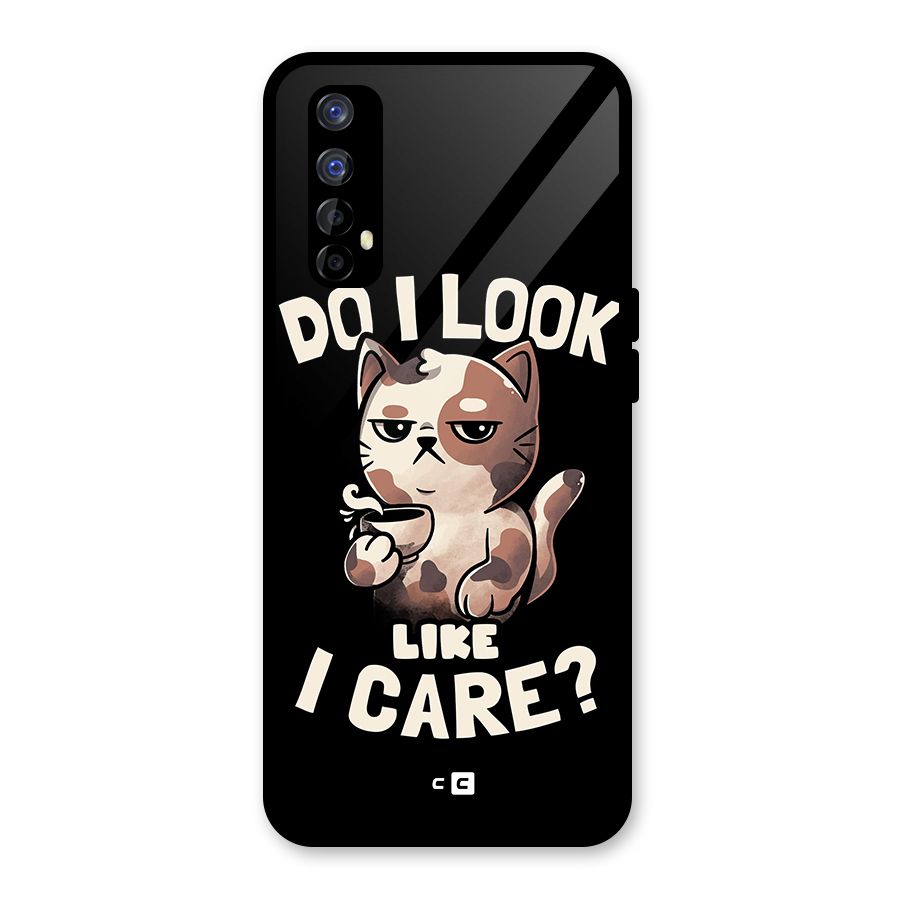 Cat Look Like Care Glass Back Case for Realme 7