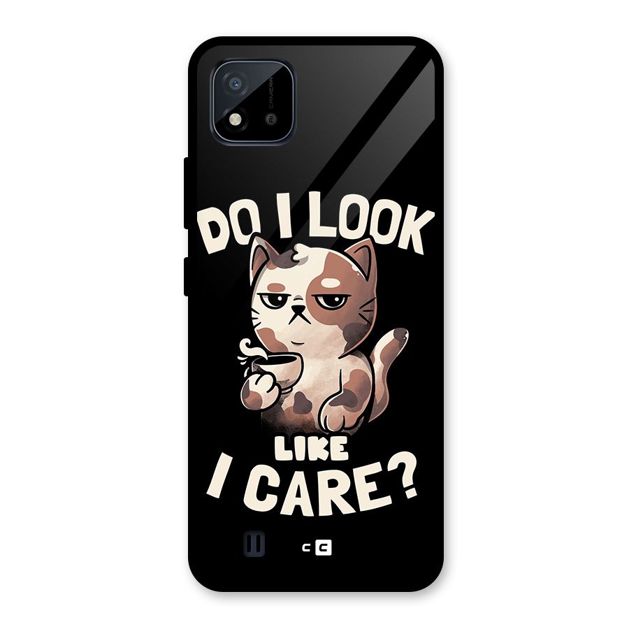 Cat Look Like Care Glass Back Case for Realme C11 2021