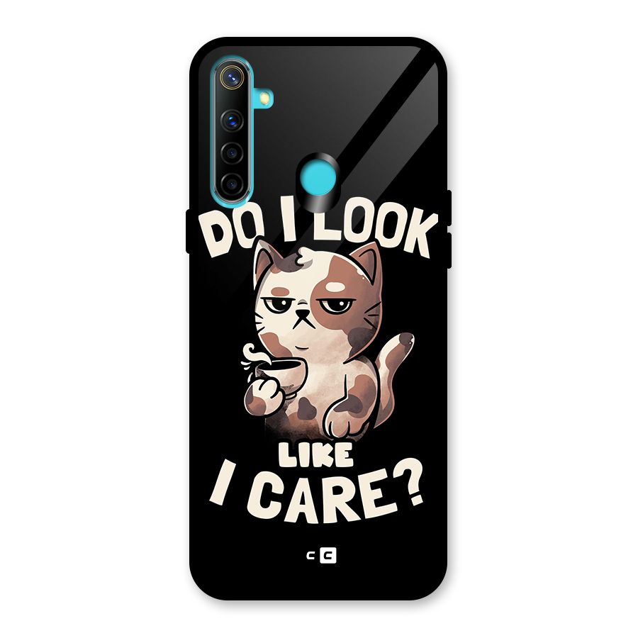 Cat Look Like Care Glass Back Case for Realme Narzo 10