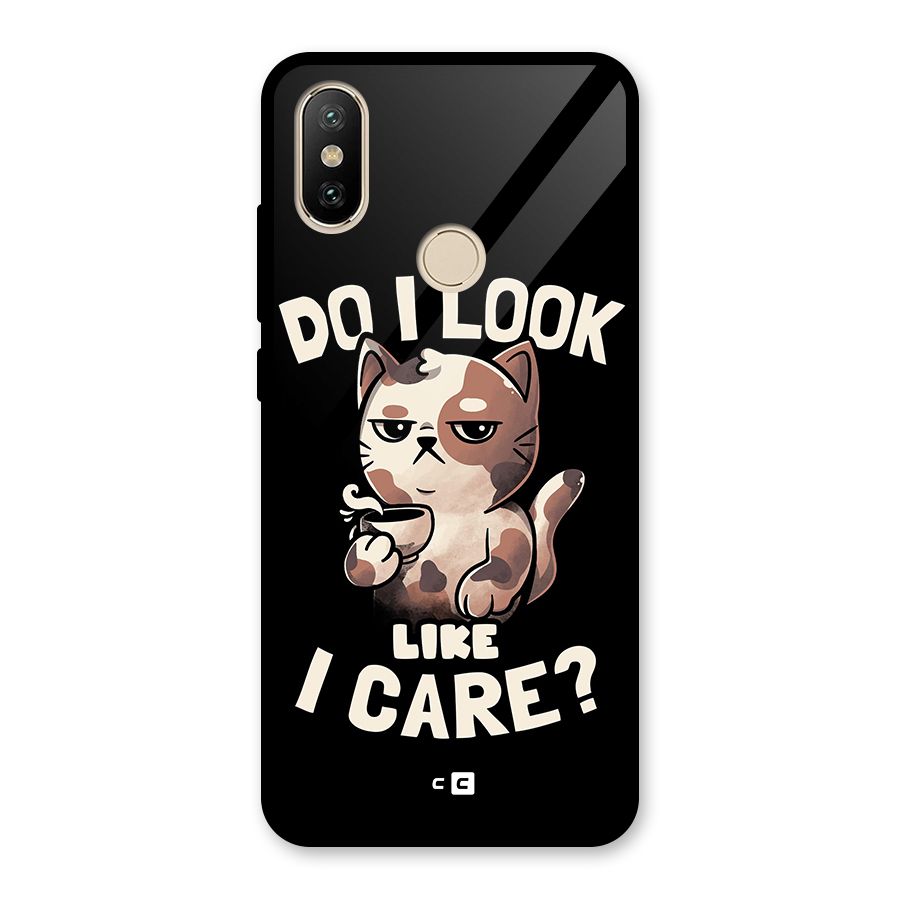 Cat Look Like Care Glass Back Case for Redmi A2