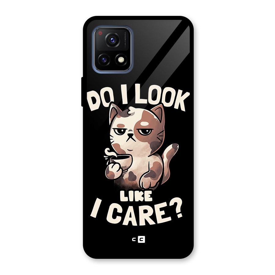 Cat Look Like Care Glass Back Case for Vivo Y72 5G