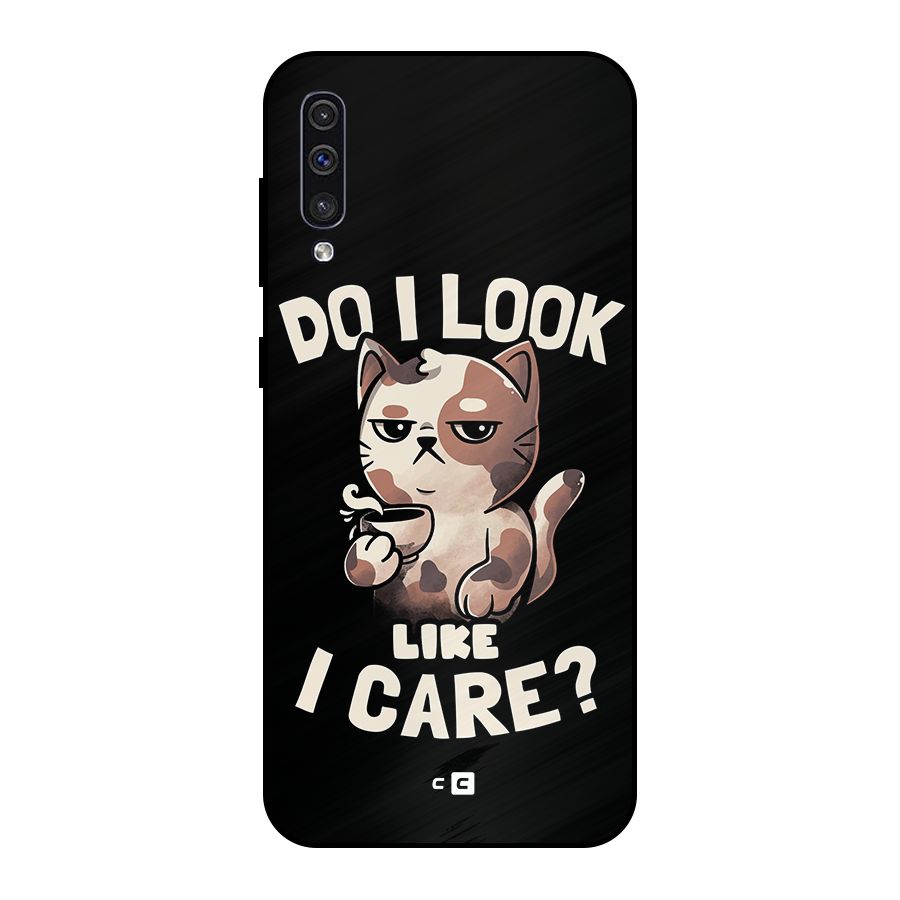Cat Look Like Care Metal Back Case for Galaxy A30s
