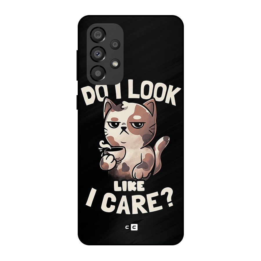 Cat Look Like Care Metal Back Case for Galaxy A33 5G