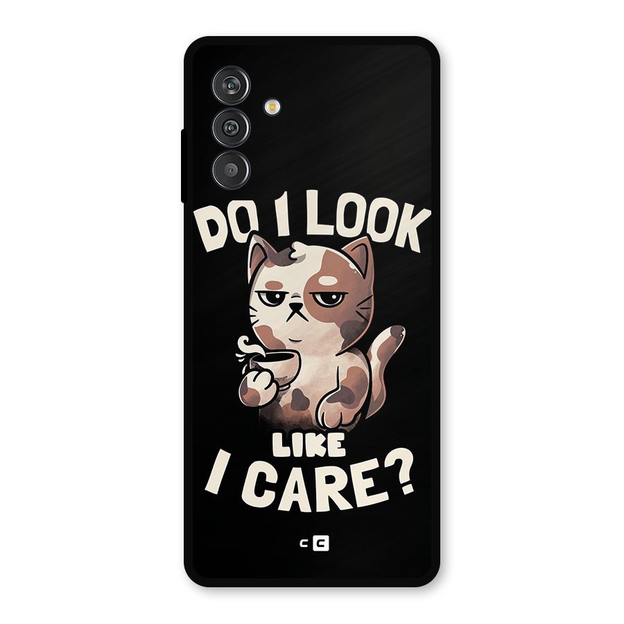 Cat Look Like Care Metal Back Case for Galaxy M13