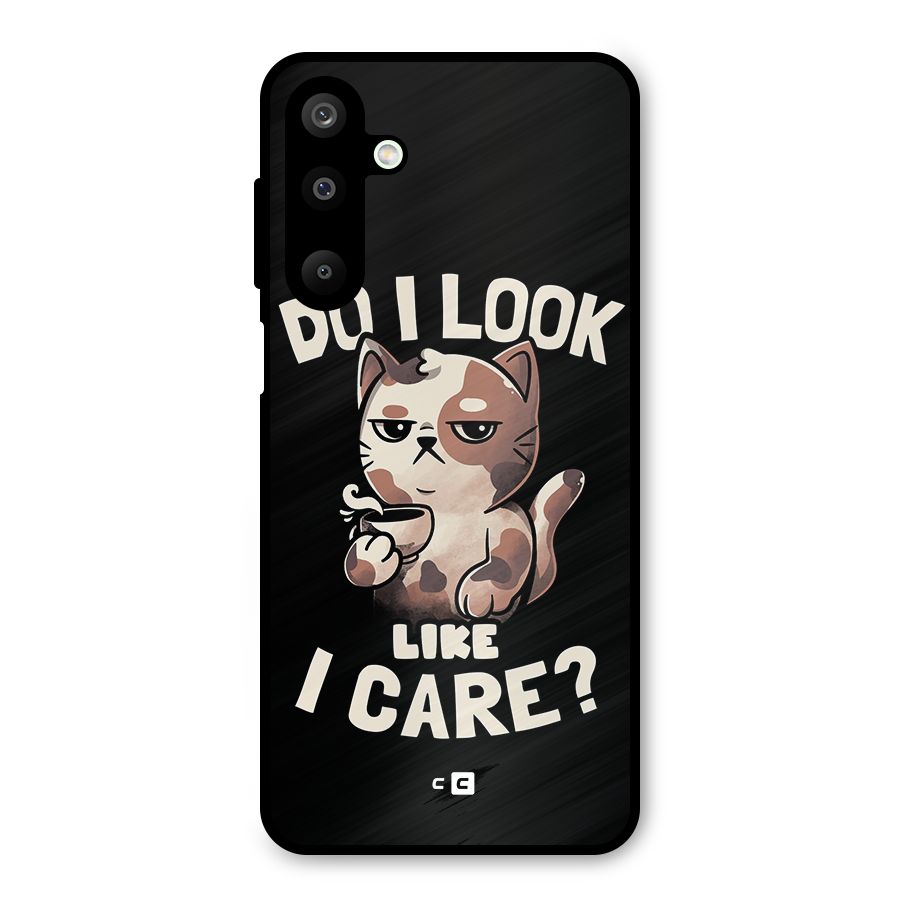 Cat Look Like Care Metal Back Case for Galaxy M16
