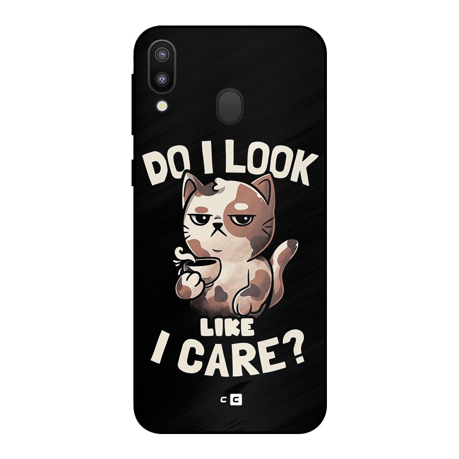 Cat Look Like Care Metal Back Case for Galaxy M20