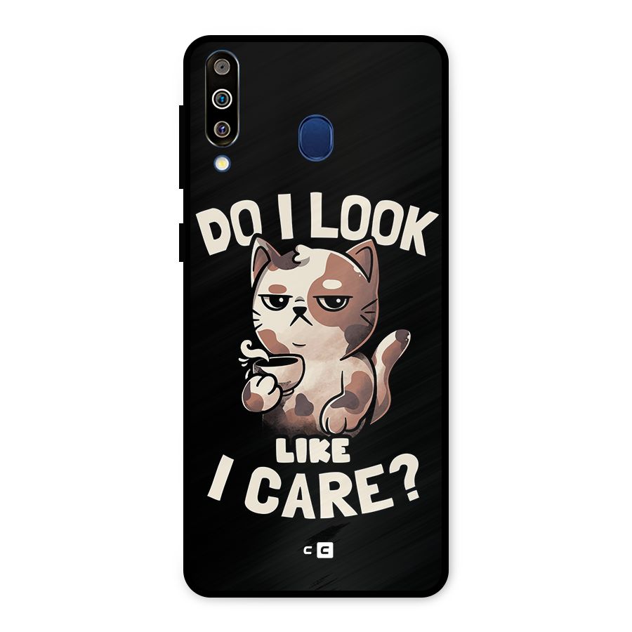 Cat Look Like Care Metal Back Case for Galaxy M30