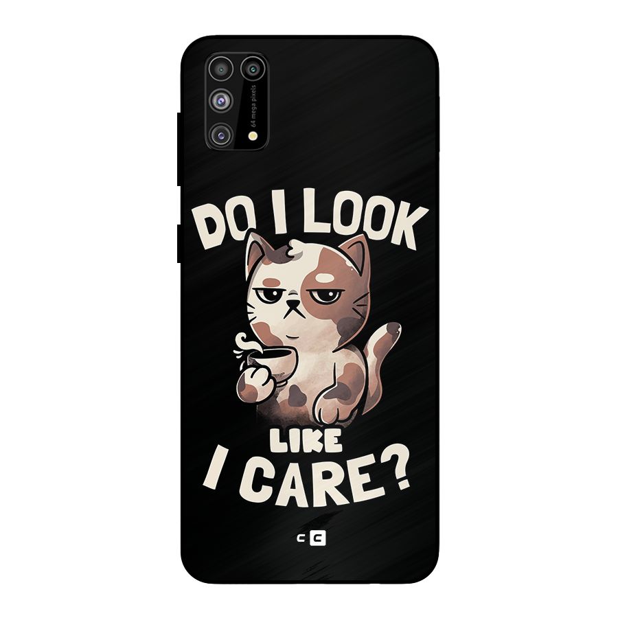 Cat Look Like Care Metal Back Case for Galaxy M31
