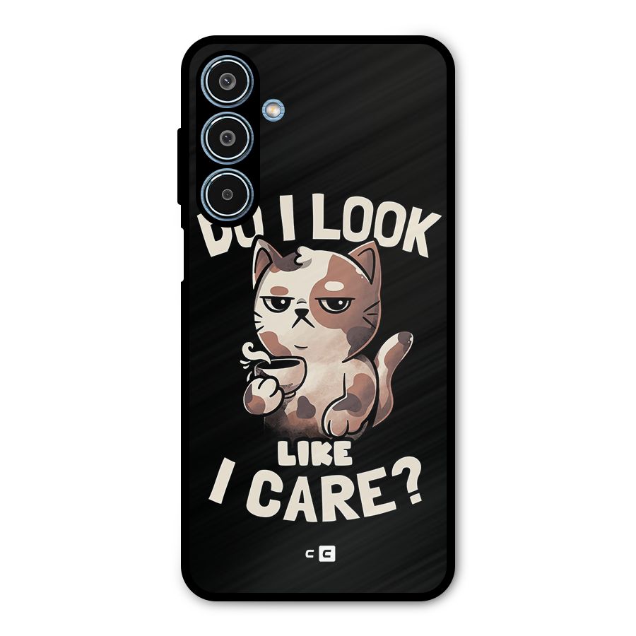 Cat Look Like Care Metal Back Case for Galaxy M35