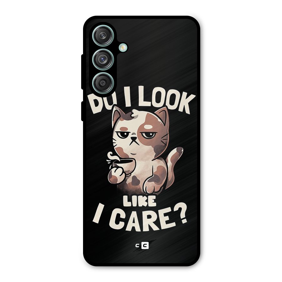 Cat Look Like Care Metal Back Case for Galaxy M55 5G
