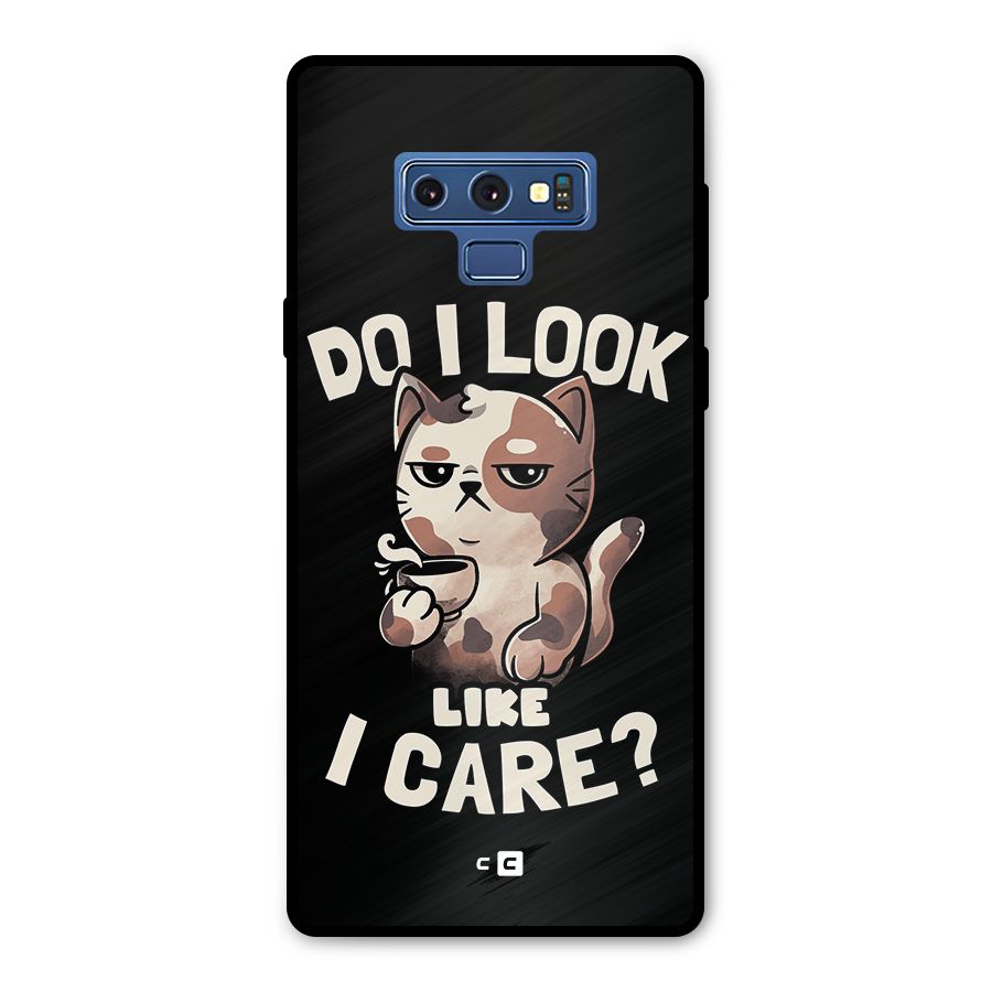 Cat Look Like Care Metal Back Case for Galaxy Note 9
