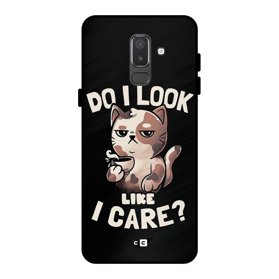 Cat Look Like Care Metal Back Case for Galaxy On8 (2018)