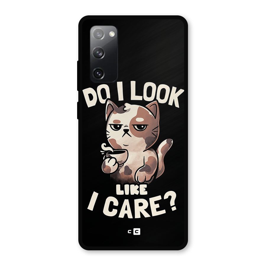 Cat Look Like Care Metal Back Case for Galaxy S20 FE 5G