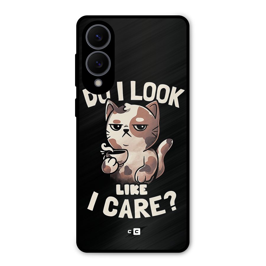 Cat Look Like Care Metal Back Case for Galaxy S25 Edge