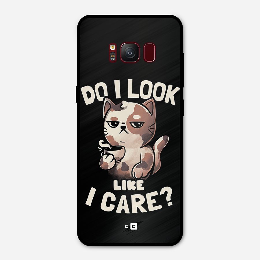 Cat Look Like Care Metal Back Case for Galaxy S8