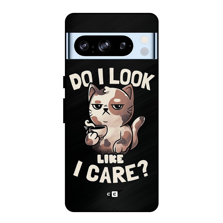 Cat Look Like Care Metal Back Case for Google Pixel 8 Pro
