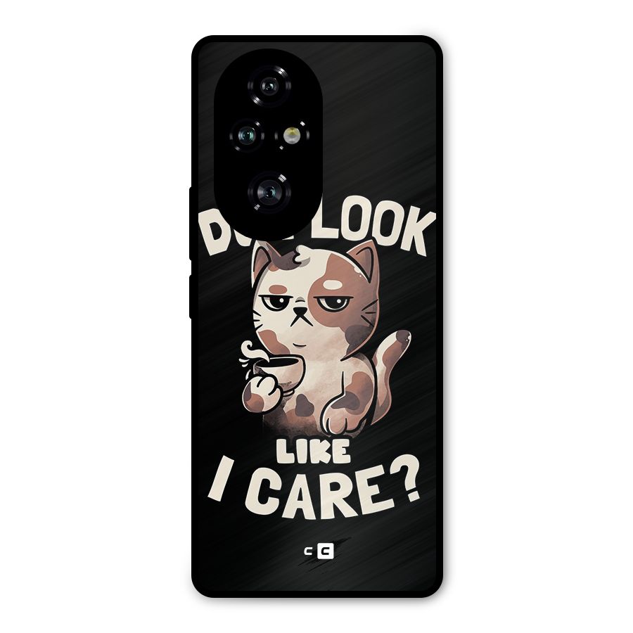 Cat Look Like Care Metal Back Case for Honor 200 Pro
