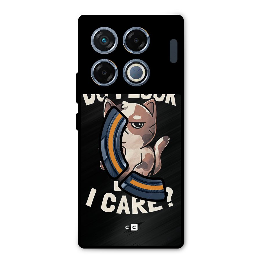 Cat Look Like Care Metal Back Case for Infinix GT 20 Pro